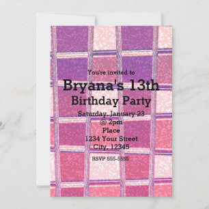 Chunky Chic Glitter Quadrate Glam Party Einladunge Einladung