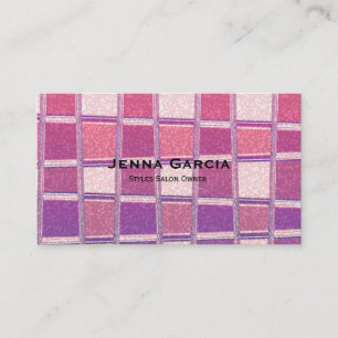 Chunky Chic Glitzer Square Glamour Business Card Visitenkarte