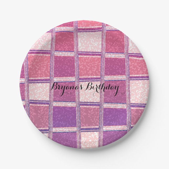 Chunky Chic Imitate Glitzer Squares Party Teller (Vorderseite)
