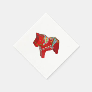 Chunky Dala Horse Diagonal Paper Napkins Serviette