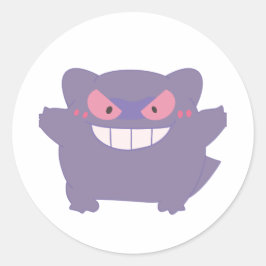 Chunky Gengar Runder Aufkleber