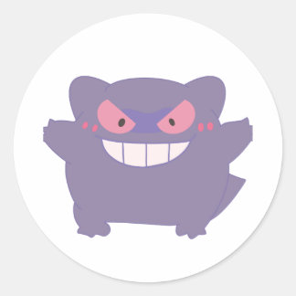 Chunky Gengar Runder Aufkleber