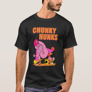 Chunky Hunks Gewichtheben Bodybuilding Gym Fitness T-Shirt