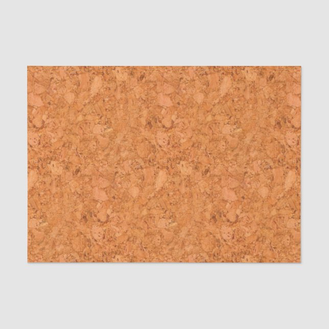 Chunky Natural Cork Wood Grain Look Seidenpapier (Vorderseite)