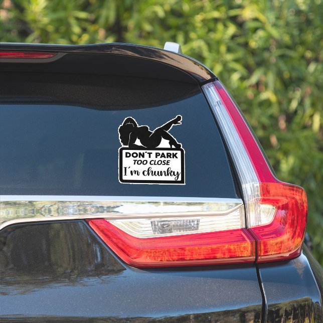 Chunky parken kein nahes Vinyl-Auto Aufkleber (Auto Seite)