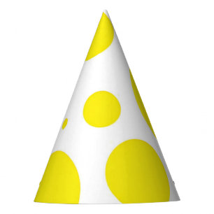 Chunky Yellow Dots Party Hut Partyhütchen