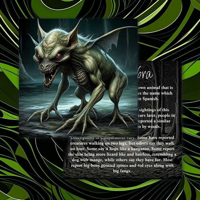 Chupacabra - Cryptid Cards Mitteilungskarte (Von Creator hochgeladen)