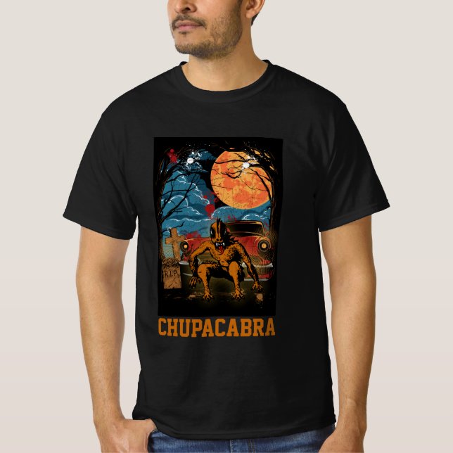 Chupacabra Cryptid Creature anpassbarer Text T-Sh T-Shirt (Vorderseite)