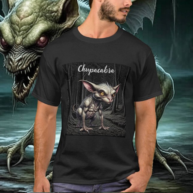 Chupacabra im Holzkryptid T-Shirt (Von Creator hochgeladen)