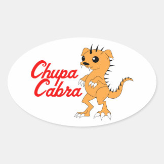 Chupacabra Ovaler Aufkleber