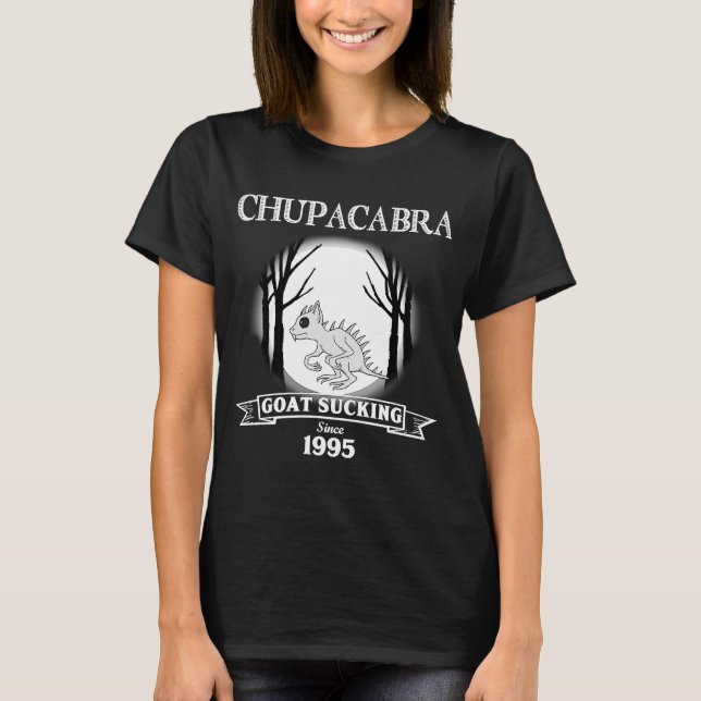 Chupacabra UFO Außerirdischen Halloween Kryptozool T-Shirt (Vorderseite)