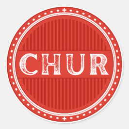 Chur City Pride Emblem – Swiss Identity Runder Aufkleber