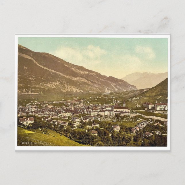 Chur, Grisons, Schweiz Vintag Fotochrom Postkarte (Vorderseite)