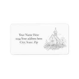 Church Address Label Adressaufkleber