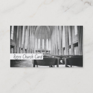Church Architecture Retro Monochrome Religion Visitenkarte