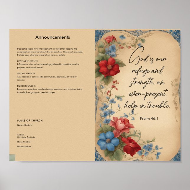 Church Bulletin Poster (Vorne)