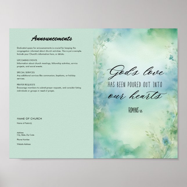 Church Bulletin Poster (Vorne)