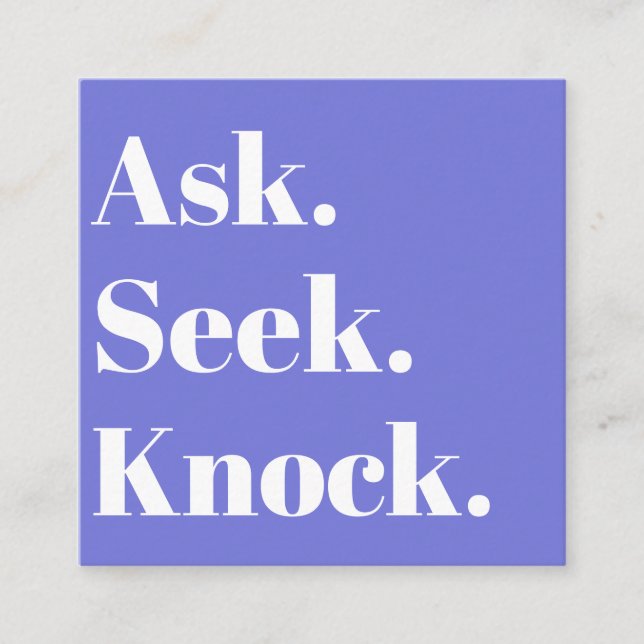 Church Business QR Code Promotional Lila Quadratische Visitenkarte (Vorderseite)