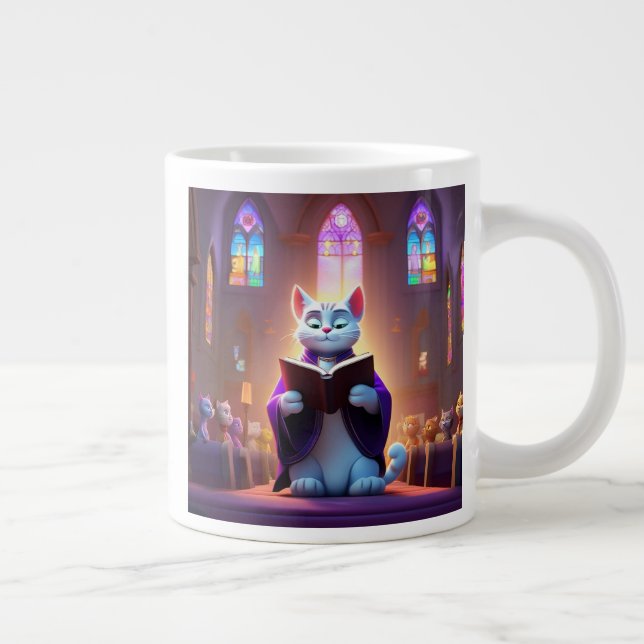 Church Cats Jumbo-Tasse (Rechts)