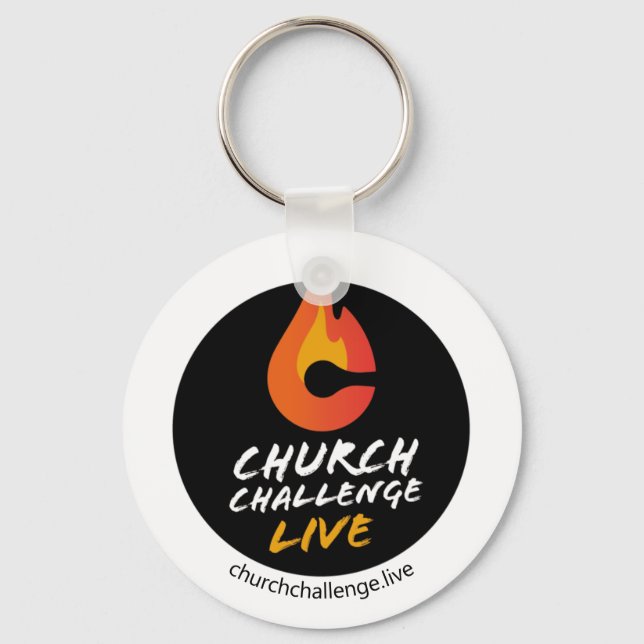 Church Challenge Orange Flame Schlüsselanhänger (Vorderseite)