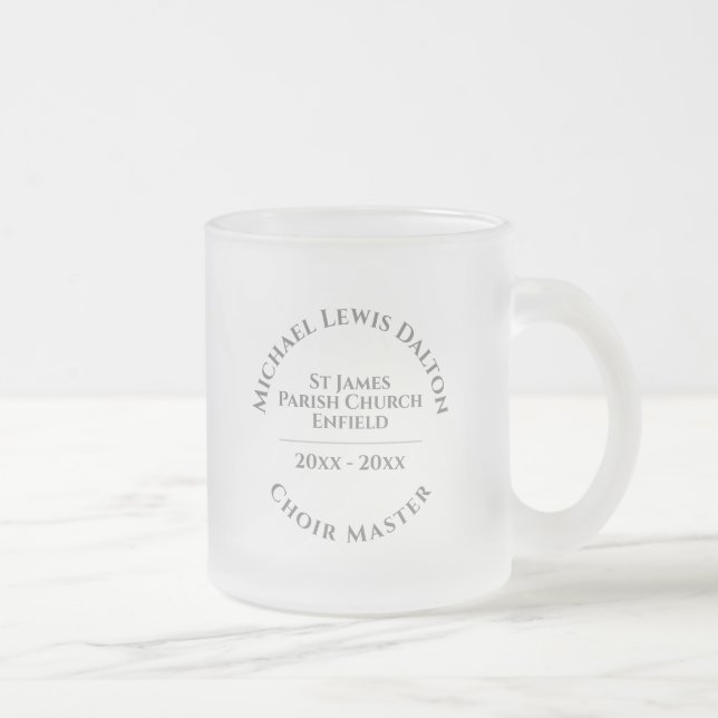 Church Choirmaster Mattiert Glass Coffee Tasse (Rechts)