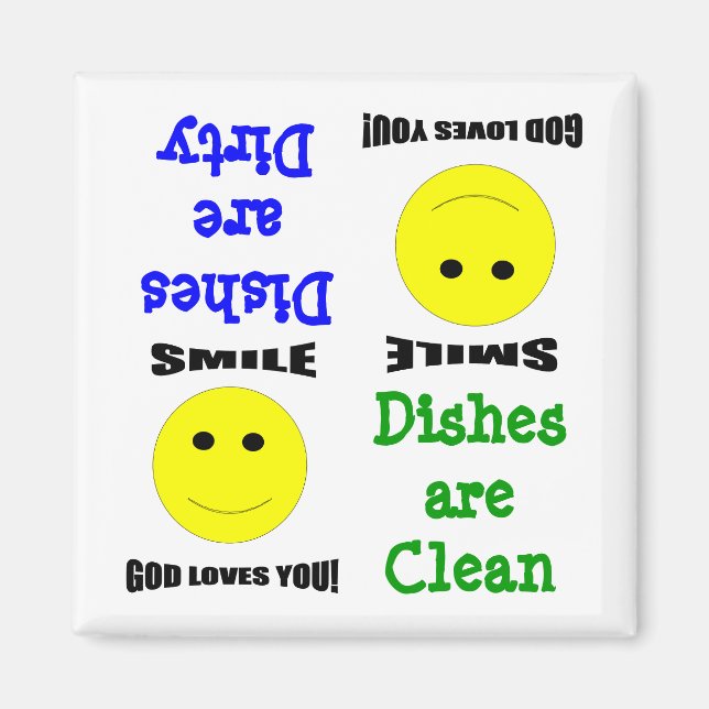 Church Clean Dirty Dishwasher Magnet (Vorne)