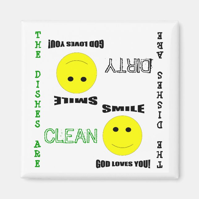 Church Clean Dirty Dishwasher Magnet (Vorne)