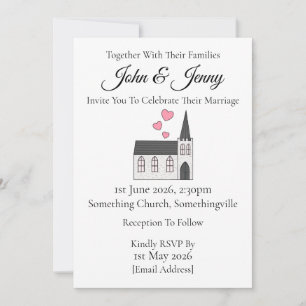 Church Contemporary Wedding Einladung Christlich