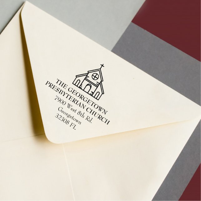Church Custom Elegante Rücksendeadresse Gummistempel (Von Creator hochgeladen)