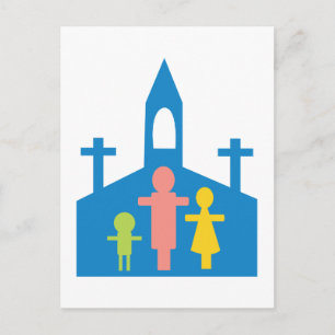 Church Family Postkarte