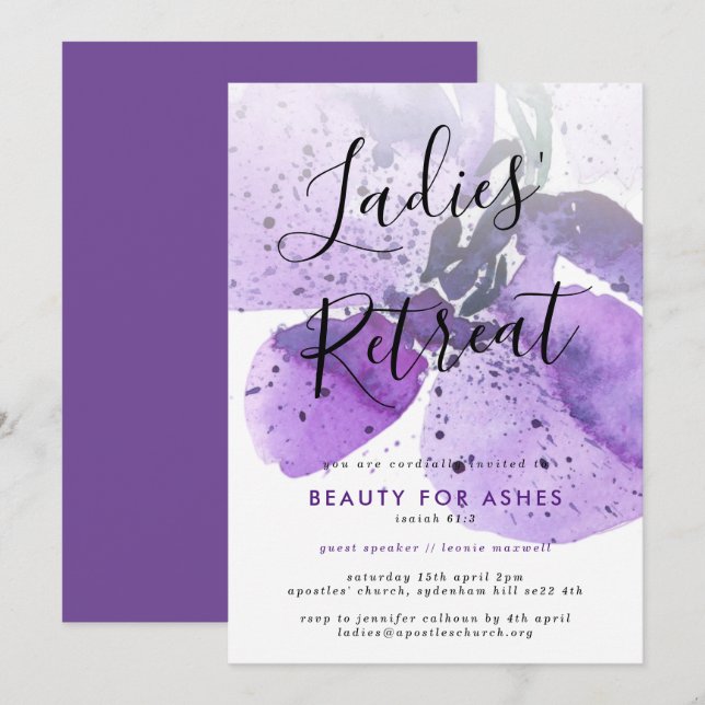 Church Ladys Retreat/Conference/Event Einladung (Vorne/Hinten)