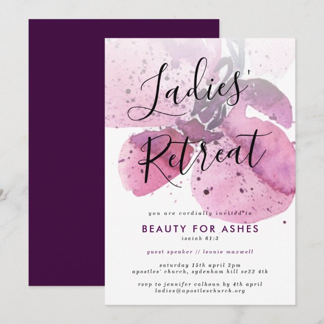 Church Ladys Retreat/Conference/Event Einladung (Vorne/Hinten)