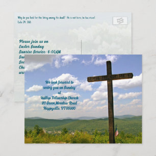 Church Mailer Easter Service Invitation Einladungspostkarte