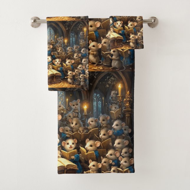 Church Mouse Choir Badhandtuch Set (Insitu)