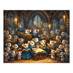 Church Mouse Choir Fotodruck
