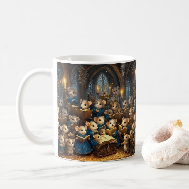 Church Mouse Choir Kaffeetasse (Mit Donut)