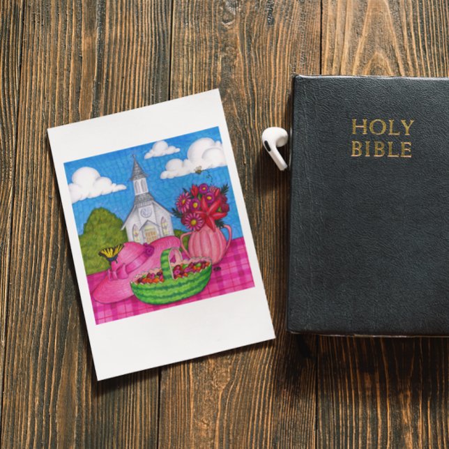 Church Picnic Inspiration Postcard Postkarte (Von Creator hochgeladen)
