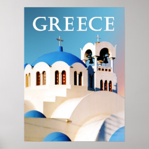 Church Roof and Bell Tower Griechenland Poster