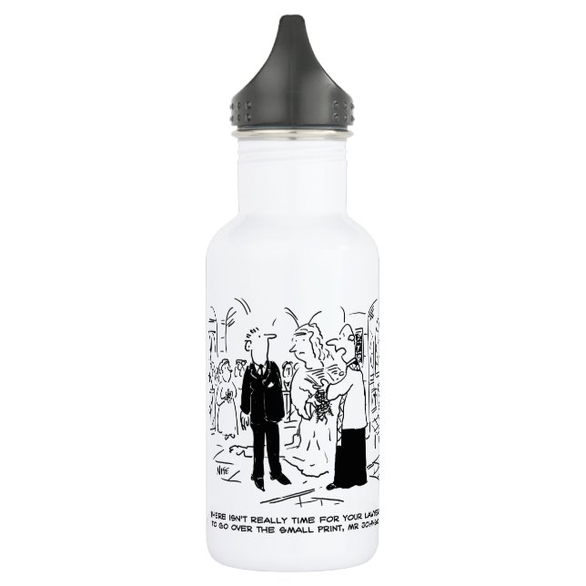 Church Service Wedding Vicar sagt Nein zu Anwälten Edelstahlflasche (Links)