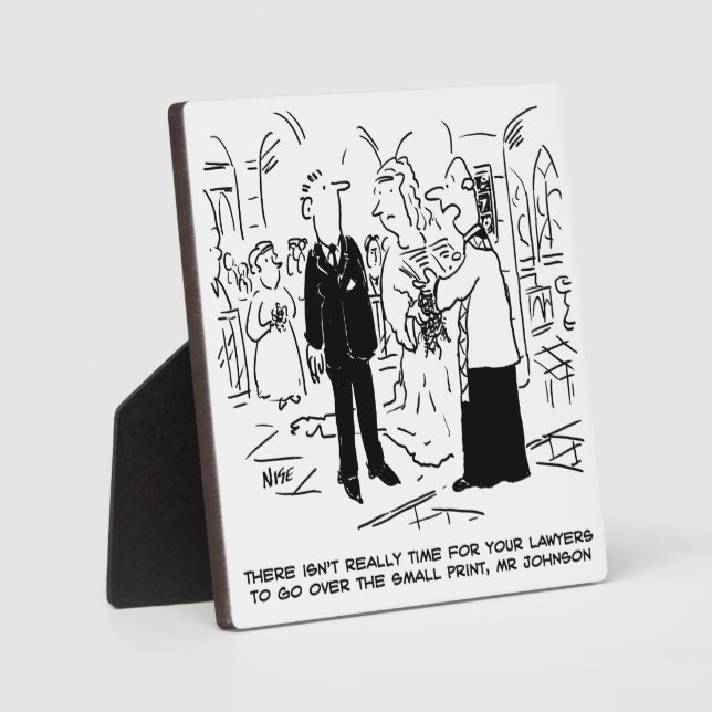 Church Service Wedding Vicar sagt Nein zu Anwälten Fotoplatte (Vorderseite)