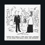 Church Service Wedding Vicar sagt Nein zu Anwälten Magnet<br><div class="desc">Auf einer Hochzeit erzählt der Vicar dem Bräutigam,  dass es für seine Anwälte keine Zeit gibt,  über den kleinen Druck zu schauen. Die Hochzeit der Kirche verspricht Cartoon.</div>