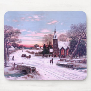 Church Services Weihnachtsabend Mousepad