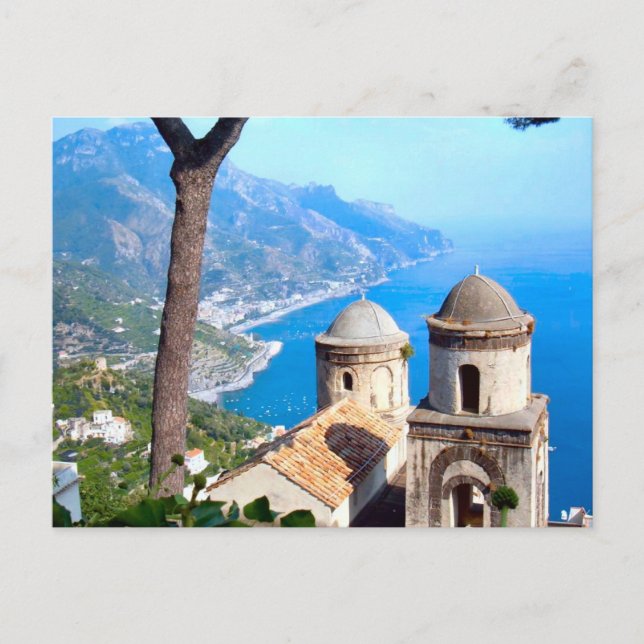 Church spires on the Amalfi coast Postkarte (Vorderseite)