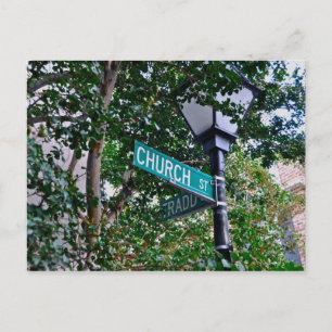 Church & Tradd St. Postkarte