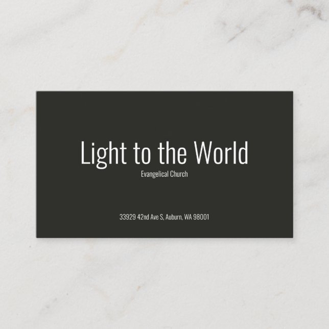 Church Visitenkarte (Vorderseite)