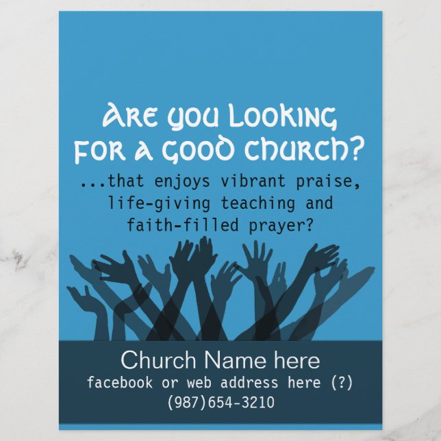 Church.Worship.Bible.Fellowship.Healing.Gebet Flyer (Vorne)