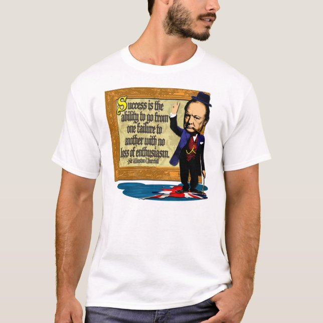 Churchill auf Erfolg T-Shirt (Vorderseite)