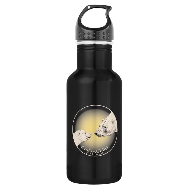 Churchill Bear Art Bear Edelstahlflasche (Vorderseite)