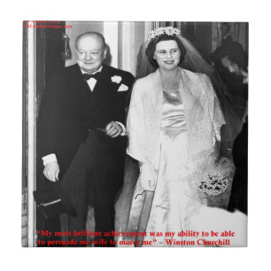 Churchill & Berühmter Heirats-Spruch Fliese