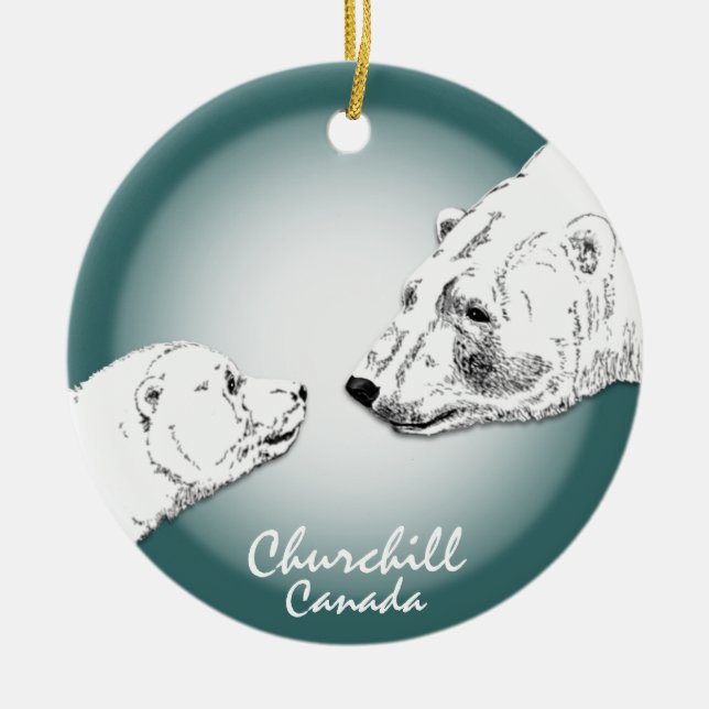 Churchill Canada Ornament Polar Bear Art Keepake (Vorne)